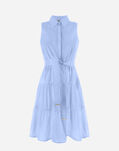 Herno COTTON, MONOGRAM AND TECHNO TAFFETA' DRESS Light Blue AB000007D131769006