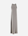 Herno RESORT DRESS IN SATIN EFFECT Light Grey AB00003DR125469433