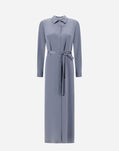 Herno RESORT SHIRT DRESS IN SATIN EFFECT Denim AB00007DR125469121
