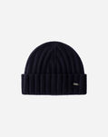 Herno RESORT BEANIE IN INFINITY WOOL RIB Navy Blue BER0002UR702199200