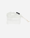 Herno COATED LACE AND GROSGRAIN VISOR White BER00032D125841000
