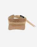 Herno COATED LACE AND GROSGRAIN VISOR Sand BER00032D125842000