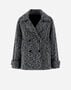 Herno PEA COAT IN FEELING BOUCLÉ WOOL Black CA000541D33433R9311
