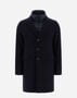 Herno COAT IN DIAGONAL WOOL AND NYLON ULTRALIGHT Blue Dark CA0045U396019290