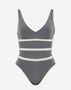 Herno RESORT ONE-PIECE SWIMSUIT IN LYCRA Light Grey CST0004DR520919406