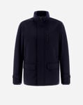 Herno FIELD JACKET IN NEW WOOL CASHMERE Navy Blue FI000113U333189200