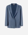 Herno RESORT BLAZER IN SATIN EFFECT Denim GA00006DR125469121