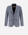 Herno RESORT BLAZER IN COTTON-EFFECT DENIM Navy Blue GA00014UR131919200