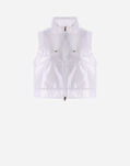 Herno COATED LACE AND GROSGRAIN SLEEVELESS JACKET White GA000263D125841000