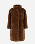 Herno COAT IN CURLY FAUX FUR Caramel GC000456D124218030