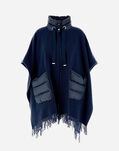 Herno RESORT PONCHO IN WARMY & NYLON ULTRALIGHT Navy Blue GC00066DR333959200
