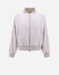 Herno LUXURY SATIN BOMBER JACKET Ice/Beige GI000239D125831325