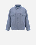 Herno LINEN LUREX SHIRT Light Blue GI000254D171309006
