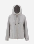 Herno COTTON CASHMERE RAIN BOMBER JACKET Pearl GI000255D131859409