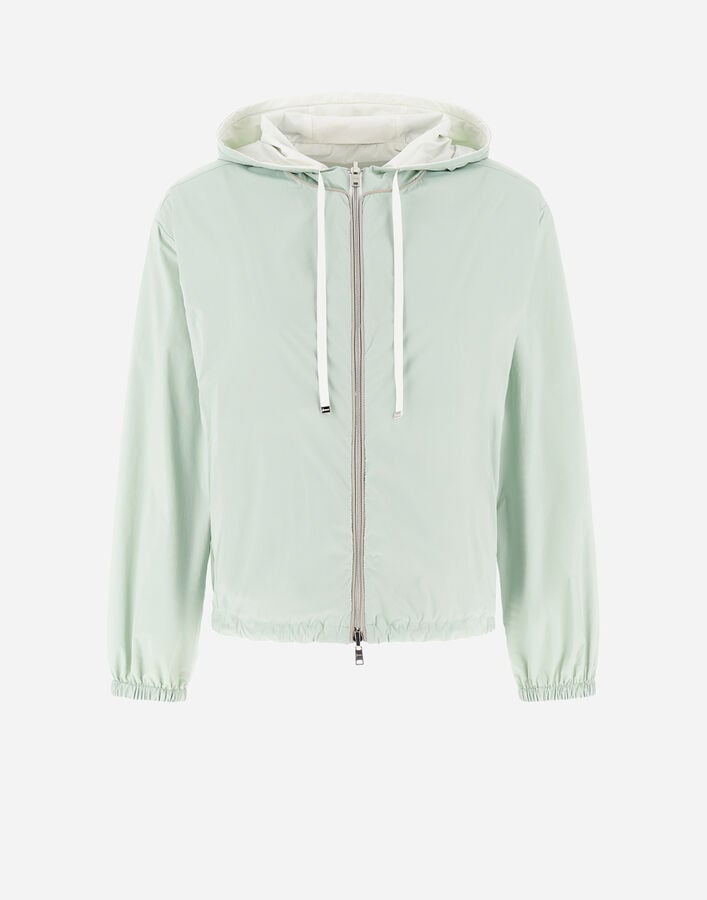 Herno RESORT REVERSIBLE BOMBER JACKET IN LIGHT NYLON STRETCH Oasis Green GI00028DR12431SZ7110