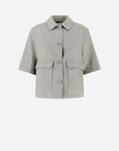 Herno RESORT SHIRT IN NEW LINO LUREX Light Grey GI00031DR171329406