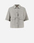 Herno RESORT SHIRT IN NEW LINO LUREX Light Grey GI00031DR171329406
