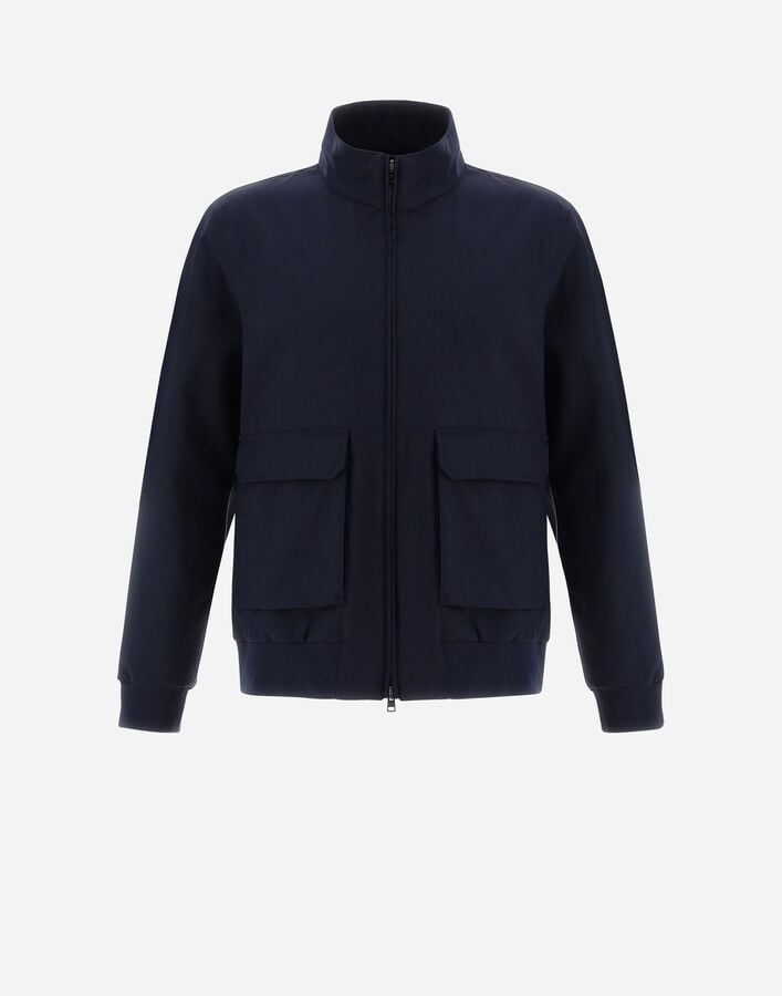 Herno LAYERS WOOL STORM BOMBER JACKET Blue GI000410U334109201