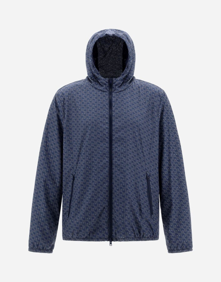 Herno PRINTEX H BOMBER JACKET Blue GI000418U12611P9230