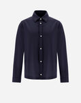 Herno SHIRT IN CREPE FLUID Navy Blue GI000437U334219200