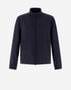 Herno BOMBER JACKET IN CREPE FLUID Navy Blue GI000438U334219200