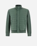 Herno RESORT BOMBER JACKET IN LIGHT NYLON STRETCH & KNIT Sage GI00052UR12431SZ7205