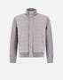 Herno RESORT BOMBER JACKET IN LIGHT NYLON STRETCH & KNIT Light Grey GI00052UR12431SZ9433