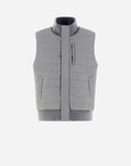 Herno RESORT WAISTCOAT IN LIGHT NYLON STRETCH & KNIT Light Grey GI00054UR12431SZ9433