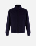 Herno RESORT BOMBER JACKET IN SOFT BUNNY Navy Blue GI00055UR334179200