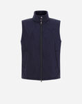 Herno RESORT GILET IN SUEDE EFFECT Resort Blue GI00067UR124549209