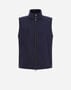 Herno RESORT GILET IN SUEDE EFFECT Resort Blue GI00067UR124549209