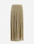 Herno VISCOSE LUREX PLISSÉ SKIRT Golden GN000018D760358150