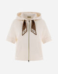 Herno YOGA CAPE WITH SCARF White JC000057D13461S1000