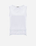 Herno CHIC COTTON JERSEY AND NEW TECHNO TAFFETÀ TOP White JG000225D520061000