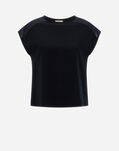 Herno CHIC COTTON JERSEY AND CHIC MESH T-SHIRT Black JG000229D520069300