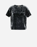 Herno T-SHIRT IN MARBLED VELVET Iron JG000251D12639S9487