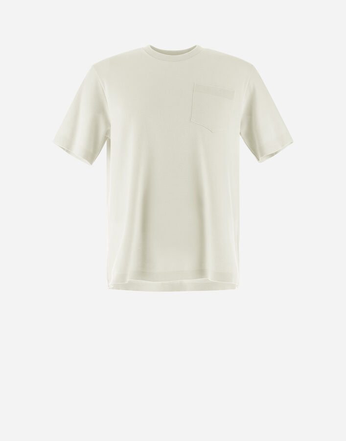 Herno RESORT T-SHIRT IN WARM JERSEY KNIT EFFECT White JG00034UR540071000