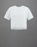 Herno LAMINAR DRAWSTRING T-SHIRT IN DYNAMIC INTERLOCK White JG00045DL520351000