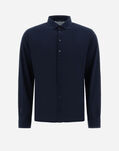 Herno SHIRT IN CREPE JERSEY Navy Blue JPL00116U520059200