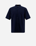 Herno JERSEY CREPE SHIRT Navy Blue JPL00122U520059200
