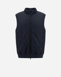 Herno PIQUE' KNIT AND NYLON SLEEVELESS JACKET Navy Blue MC000165U720569200