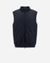 Herno PIQUE' KNIT AND NYLON SLEEVELESS JACKET Navy Blue MC000165U720569200