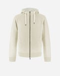 Herno RESORT BOMBER JACKET IN INFINITY MIX KNIT & REV PONENTE Cream MC00020UR701451010