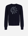 Herno GLOBE SWEATER IN PHOTOCROMATIC KNIT Blue MG000001X701599201