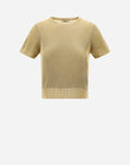 Herno VISCOSE LUREX RIB SWEATER Golden MG000124D760368150