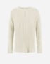 Herno SWEATER IN WOOL COTTON Cream MG000138D720651010