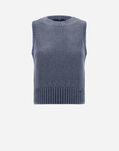 Herno VEST IN PLAIN ALPACA WOOL Light blue MG000147D702449145