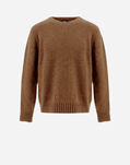 Herno SWEATER IN PLAIN ALPACA WOOL Earthenware MG000155U702448162