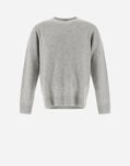 Herno RESORT SWEATER IN HERRINGBONE PLAIN CASHMERE Grey MG00023UR710219400