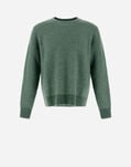 Herno RESORT SWEATER IN HERRINGBONE ALPACA JACQUARD Olive Green MG00025UR702087500